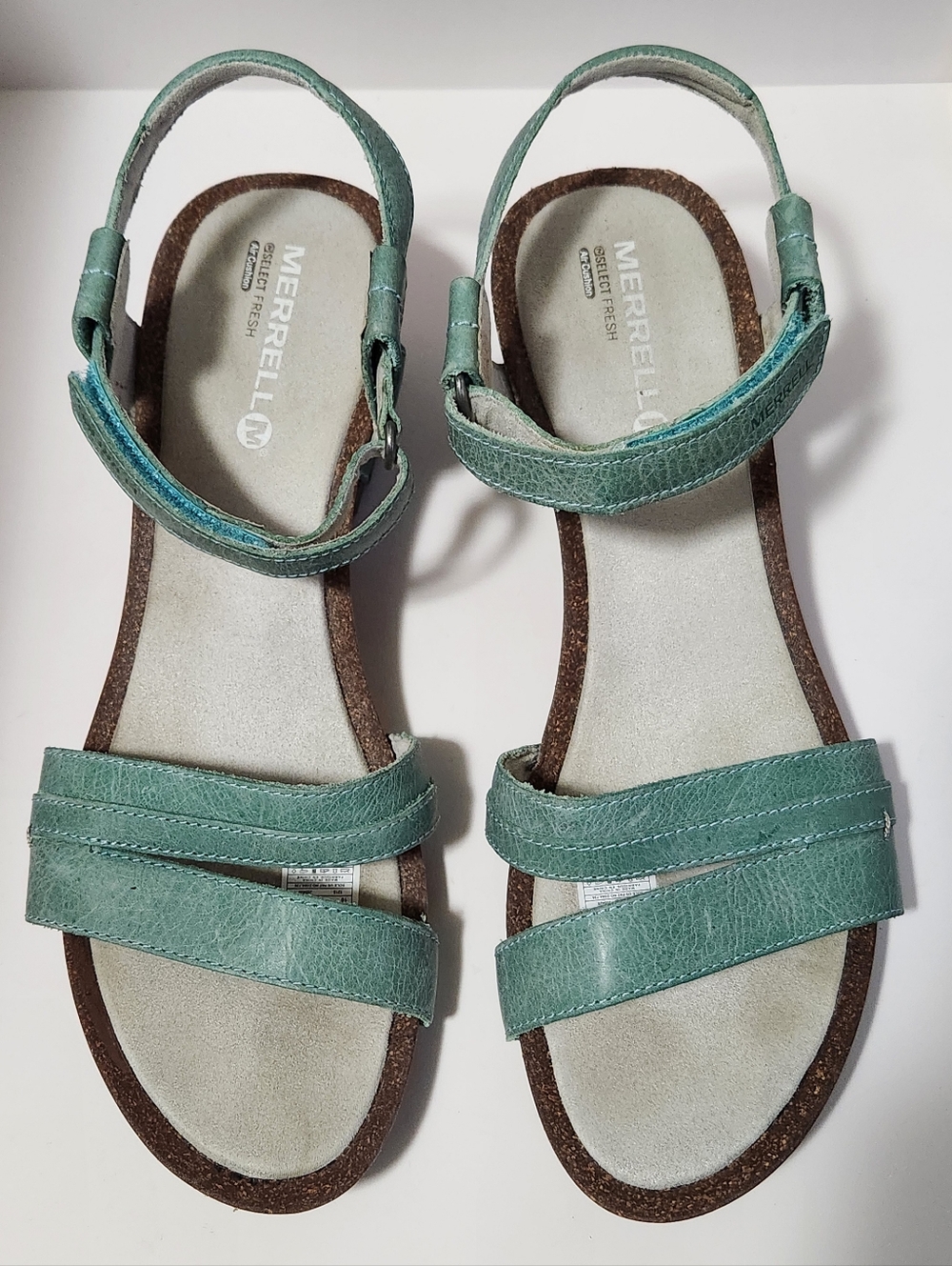 Merrell Revalli Aura Strap Wedge Sandals Jade Green Women Size 10 - Picture 6 of 8